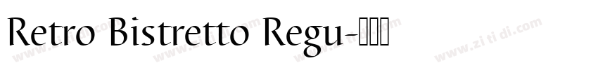 Retro Bistretto Regu字体转换